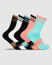 Load image into Gallery viewer, UNIT Equip Ladies Bamboo Hi-Lux Socks - 5 Pack