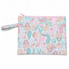 Load image into Gallery viewer, Mermaid Aqua/Blue Gingham Wet Bag Duo
