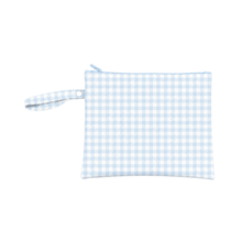 Load image into Gallery viewer, Mermaid Aqua/Blue Gingham Wet Bag Duo