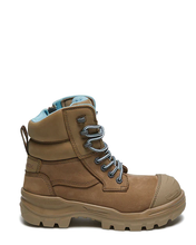 Load image into Gallery viewer, Womens RotoFlex 8863 High Zip Side Safety Boot - Stone