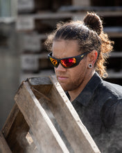 Load image into Gallery viewer, UNIT Bullet - Medium Impact Safety Sunglasses - Black Orange