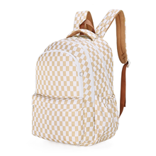 Load image into Gallery viewer, Caramel Check Campus School Backpack