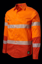 Load image into Gallery viewer, FXD Workwear  LSH.2T - HI-VIS TAPED 360-DEGREE STRETCH WORK SHIRT - ORANGE