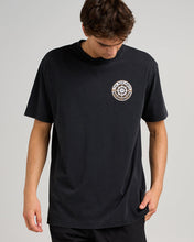 Load image into Gallery viewer, Washed Black Hueys Ship Wheel Tee
