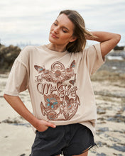 Load image into Gallery viewer, BUTTERFLY ANCHOR WOMENS OVERSIZED TEE