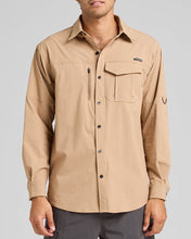 Load image into Gallery viewer, Skull Anchor Fishing Shirt Tan