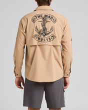 Load image into Gallery viewer, Skull Anchor Fishing Shirt Tan