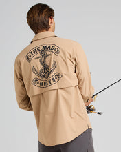 Load image into Gallery viewer, Skull Anchor Fishing Shirt Tan