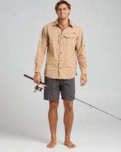 Load image into Gallery viewer, Skull Anchor Fishing Shirt Tan