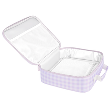 Load image into Gallery viewer, Lilac Gingham Junior Insulated Lunch Bag + Ice Pack