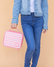 Load image into Gallery viewer, MontiiCo Medium Insulated Lunch Bag - Ripple Camellia
