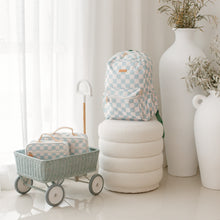 Load image into Gallery viewer, Sage Check Large Lunch Bag