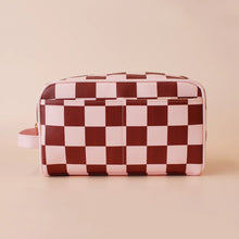 Load image into Gallery viewer, Cherry Check Wash Bag