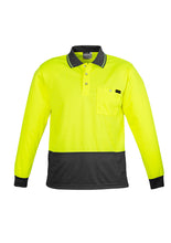 Load image into Gallery viewer, ZH410 SYZMIK Mens Hi Vis Comfort Back Long Sleeve Polo