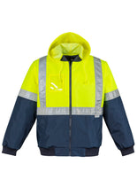Load image into Gallery viewer, Hi Vis Quilted Flying Jacket ZJ351 - Yellow/Navy