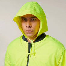 Load image into Gallery viewer, Core Hi-Vis 2 Tone Taped Waterproof Bomber Jacket Y06675 - Yellow/Navy