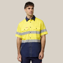 Load image into Gallery viewer, Y07735 Hard Yakka Core Hi-Vis 2 Tone Taped Vented Short Sleeve Shirt