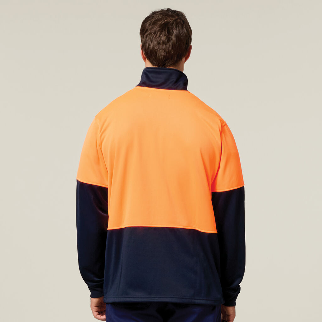 Pink Fleece Next Half Zip Jumper Y19330 Hard Yakka Hi-Vis Tone 1/4