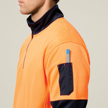 Load image into Gallery viewer, Hi-Vis 2 Tone 1/4 Zip Brushed Fleece Jumper for All Seasons
