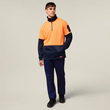 Load image into Gallery viewer, Hi-Vis 2 Tone 1/4 Zip Brushed Fleece Jumper for All Seasons