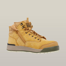 Load image into Gallery viewer, 3056 Lace Up & Side Zip Steel Toe Safety Boot - Wheat