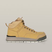 Load image into Gallery viewer, 3056 Lace Up & Side Zip Steel Toe Safety Boot - Wheat