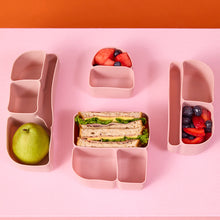 Load image into Gallery viewer, silicone bento buddy - lunchbox- berry
