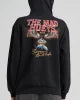 Load image into Gallery viewer, BORN TO HUEYS | WOMENS HOODED PULLOVER - BLACK : H226W08003
