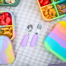 Load image into Gallery viewer, Lilac Spoon and Fork Set
