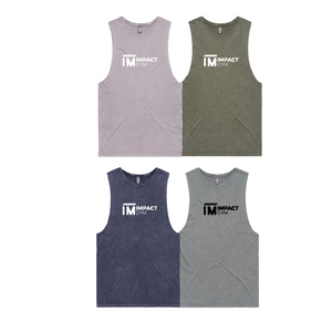 IMPACT GYM STAPLE STONE WASH BARNARD TANK 5039