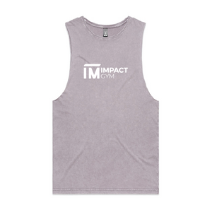 IMPACT GYM STAPLE STONE WASH BARNARD TANK 5039