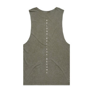 IMPACT GYM STAPLE STONE WASH BARNARD TANK 5039