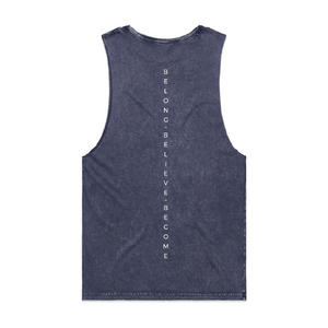 IMPACT GYM STAPLE STONE WASH BARNARD TANK 5039