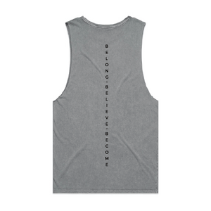 IMPACT GYM STAPLE STONE WASH BARNARD TANK 5039