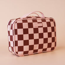 Load image into Gallery viewer, Cherry Check Cosmetic Bag
