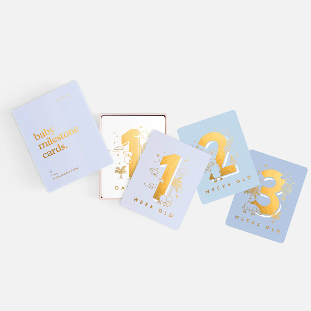 Baby Milestone Cards Powder Blue – Fast Print Signs & Apparel