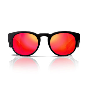 Matte Black Red Polarised Cruisers