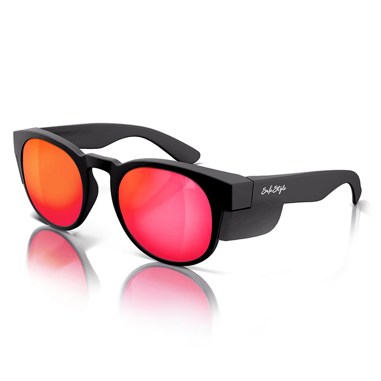 Matte Black Red Polarised Cruisers