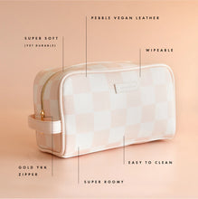 Load image into Gallery viewer, Salmon Check Wash Bag

