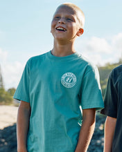 Load image into Gallery viewer, CHECKER HUEYS | YOUTH SS TEE - SEAFOAM
