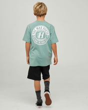 Load image into Gallery viewer, CHECKER HUEYS | YOUTH SS TEE - SEAFOAM
