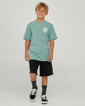 Load image into Gallery viewer, CHECKER HUEYS | YOUTH SS TEE - SEAFOAM

