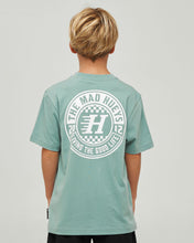 Load image into Gallery viewer, CHECKER HUEYS | YOUTH SS TEE - SEAFOAM
