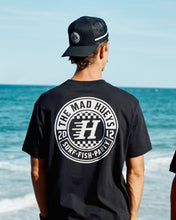 Load image into Gallery viewer, CHECKER HUEYS | SS TEE - BLACK
