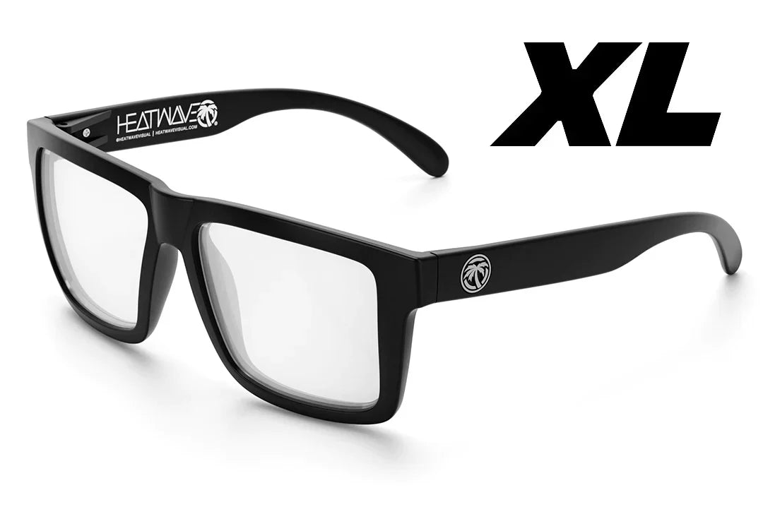 HEATWAVE XL VISE SUNGLASSES: Black x Clear Lens