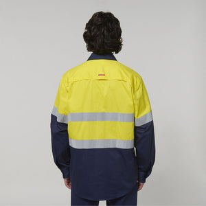 CORE HI-VIS LONG SLEEVE 2 TONE TAPED VENTED COTTON SHIRT - Y07940
