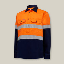 Load image into Gallery viewer, CORE HI-VIS LONG SLEEVE HEAVYWEIGHT CLOSED FRONT TAPED SHIRT - Y04615

