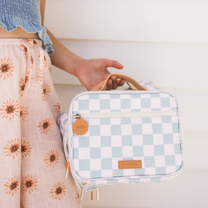 Sage Check Large Lunch Bag