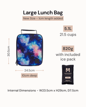 Load image into Gallery viewer, MontiiCo Large Insulated Lunch Bag - Midnight 2.0
