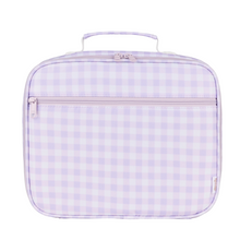 Load image into Gallery viewer, Lilac Gingham Junior Insulated Lunch Bag + Ice Pack
